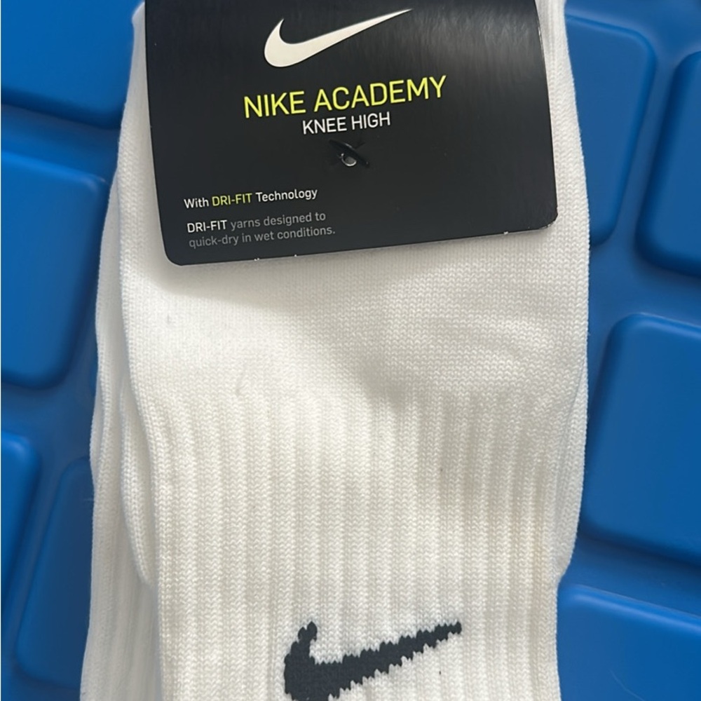 Nike Academy White Knee High Athletic Socks